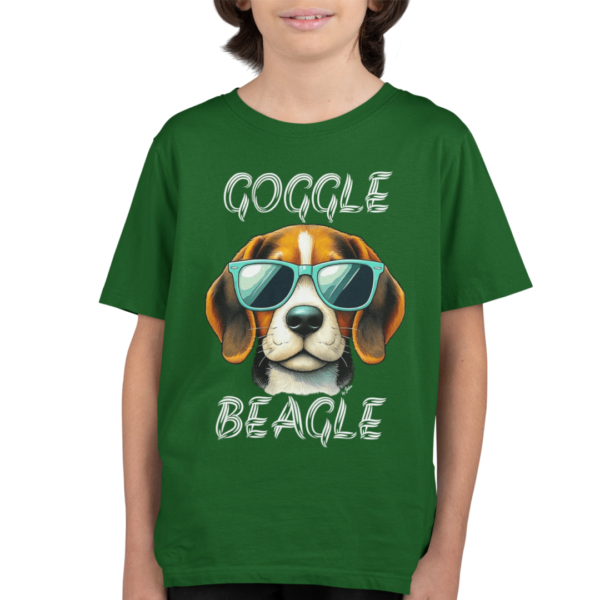 Jabro Goggle Beagle Cute Dog Boys' 100% Cotton T-Shirt