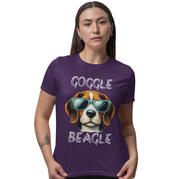 Jabro Goggle Beagle Women's 100% Cotton T-Shirt