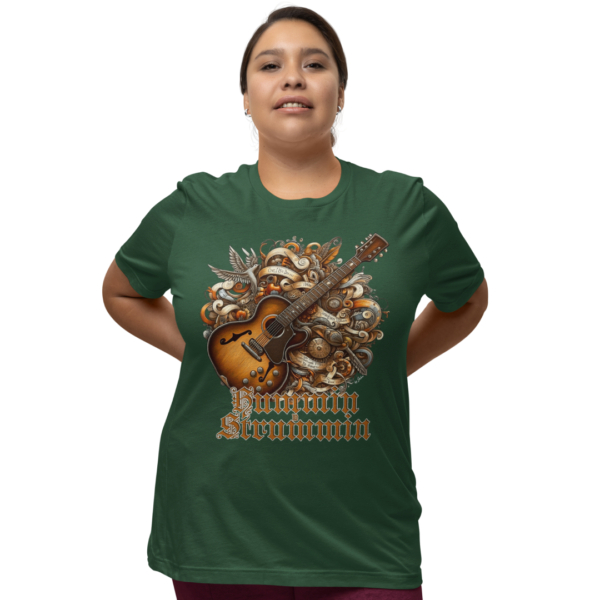 Jabro Hummin & Strummin Guitar Music Women's 100% Cotton Plus Size T-Shirt