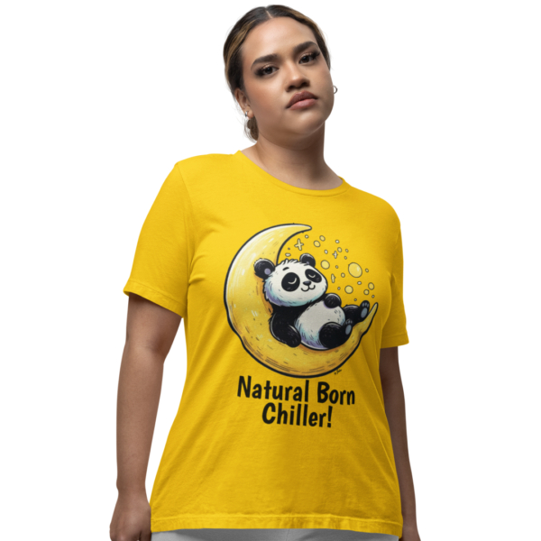 Jabro Natural Born Chiller Panda Women's 100% Cotton Plus Size T-Shirt